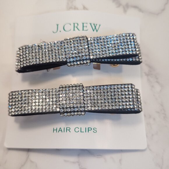 J.Crew Sparkle Bow Hair Clips set-of-two - Picture 4 of 6